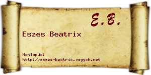 Eszes Beatrix névjegykártya